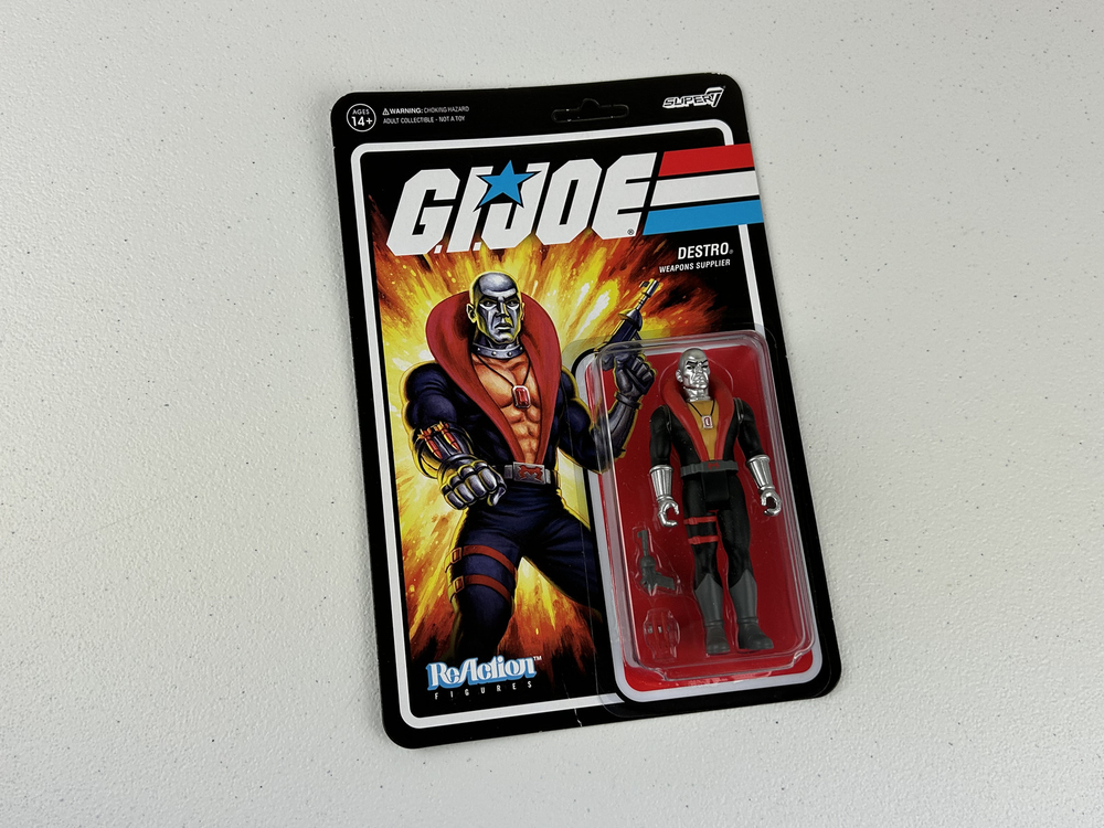 GIJOE Reaction Figures Super7 DESTRO Unpunched Card GIJoe Cobra Sealed