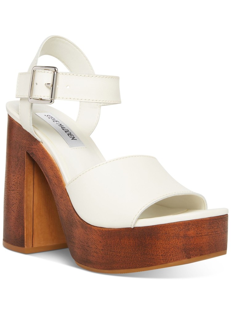 STEVE MADDEN Womens White 1-1/2