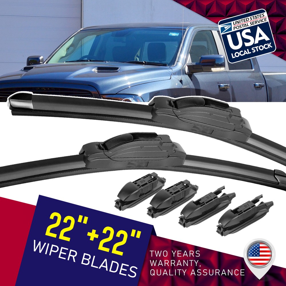 Easy Installation Top Lock 22''+22'' Premium Bracketless Windshield Wiper Blade