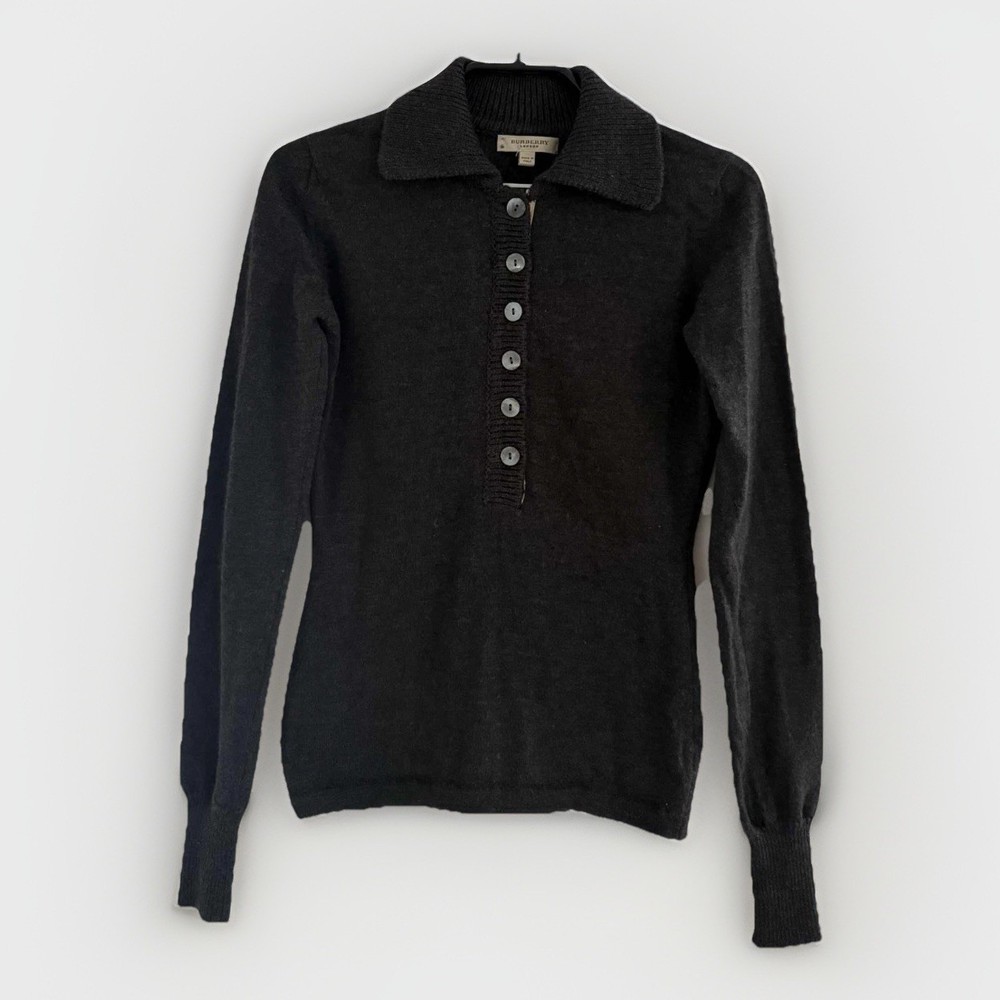 Burberry Classic Long Sleeve Cotton Polo Shirt for Men