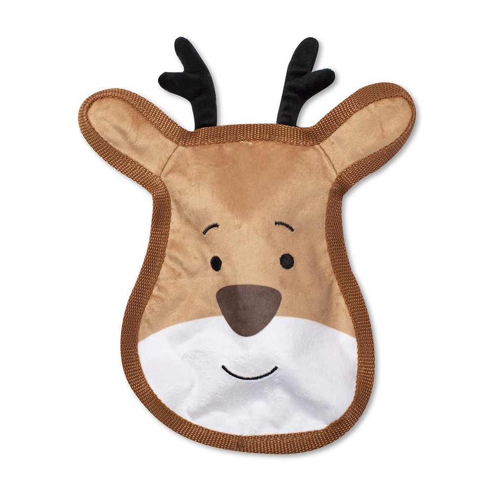 Studio Plush Dog Toy, Reindeer Face (729027)