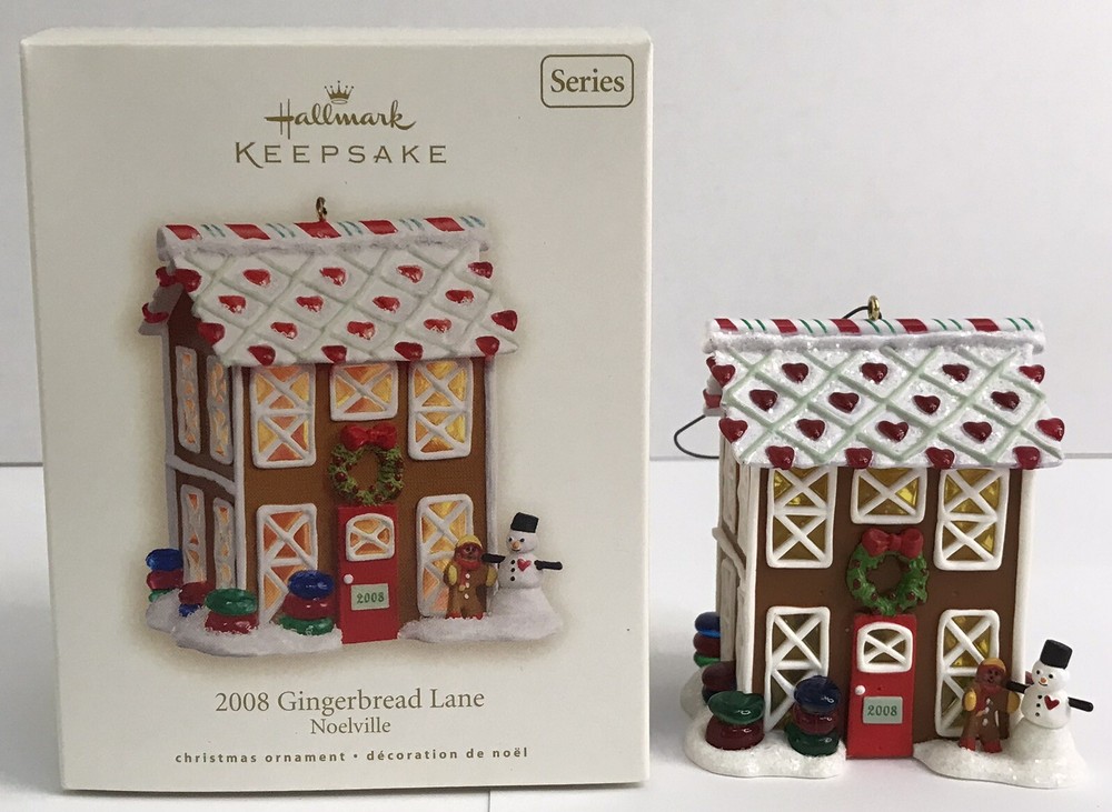 Hallmark 2008 Noelville #3 Series Gingerbread Lane House Christmas Ornament