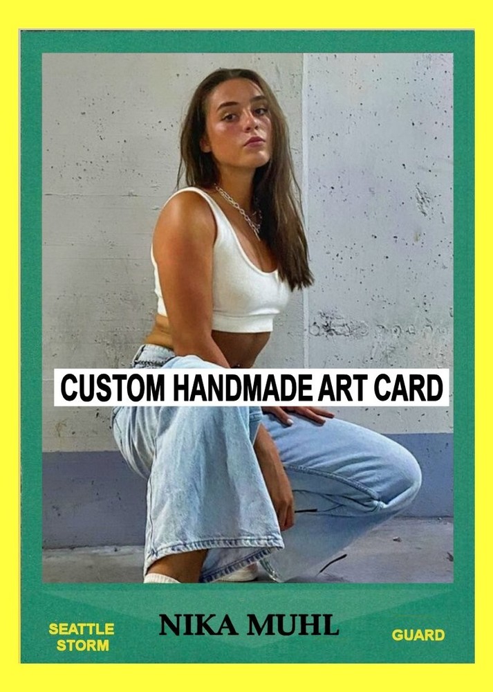 Nika Muhl Sexy Seattle Storm Art Card Blank Back