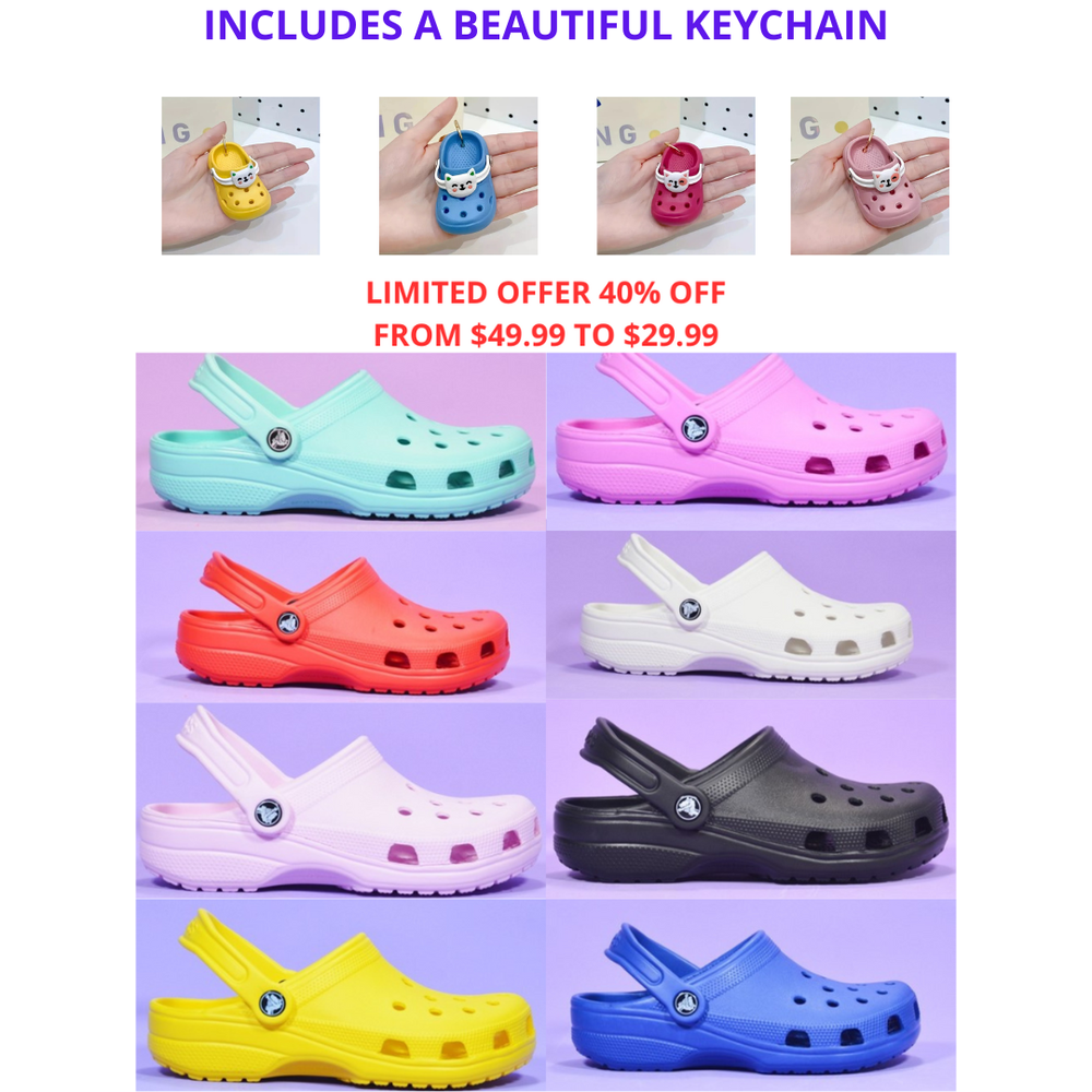 Crocs Classic Clog Unisex Slip Unisex Shoe, Ultra Light Water Sandals FREE SHIPP