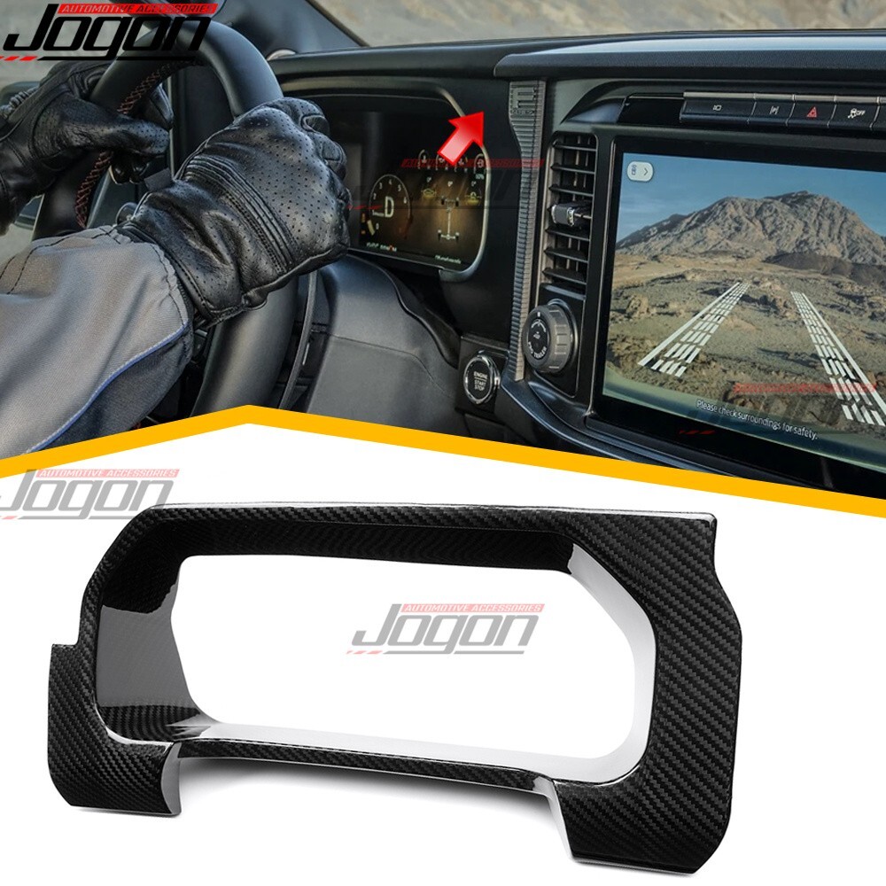 F150 Real Carbon Dashboard Cluster Gauge Cover For Ford F-150 Raptor Shelby 24+