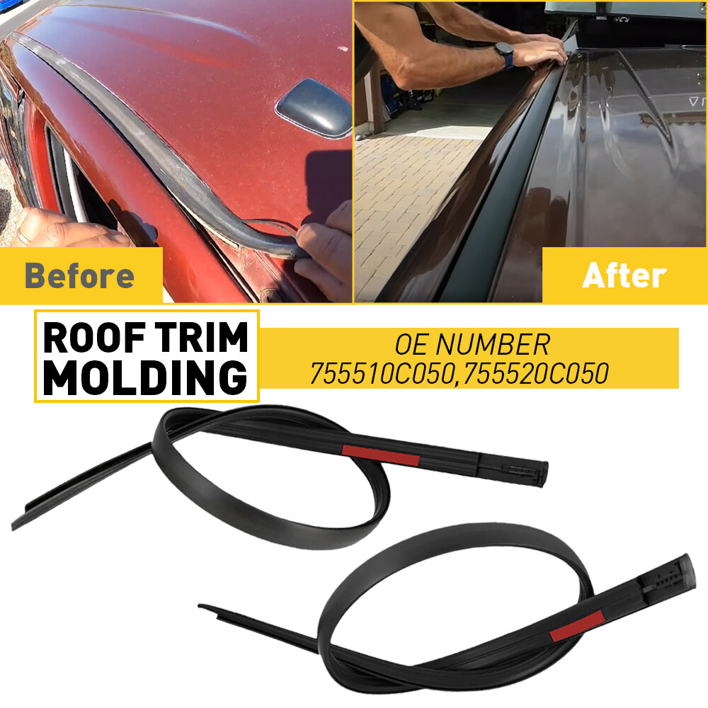 For TOYOTA 2007-2020 Tundra DOUBLE CAB Roof-Drip Molding Right & Left Side 2PCS