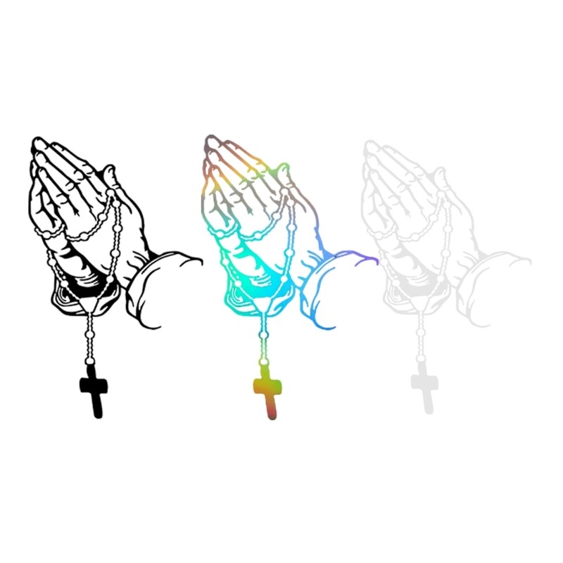 Praying Hands Religious Decal for Car Truck SUV Window Styling