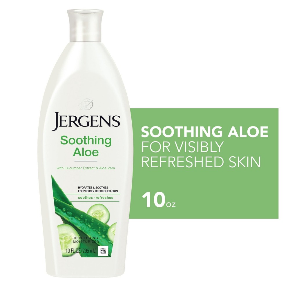 Jergens Soothing Aloe Refreshing Moisturizer Body Lotion Aloe ver 10oz (3 Pack)
