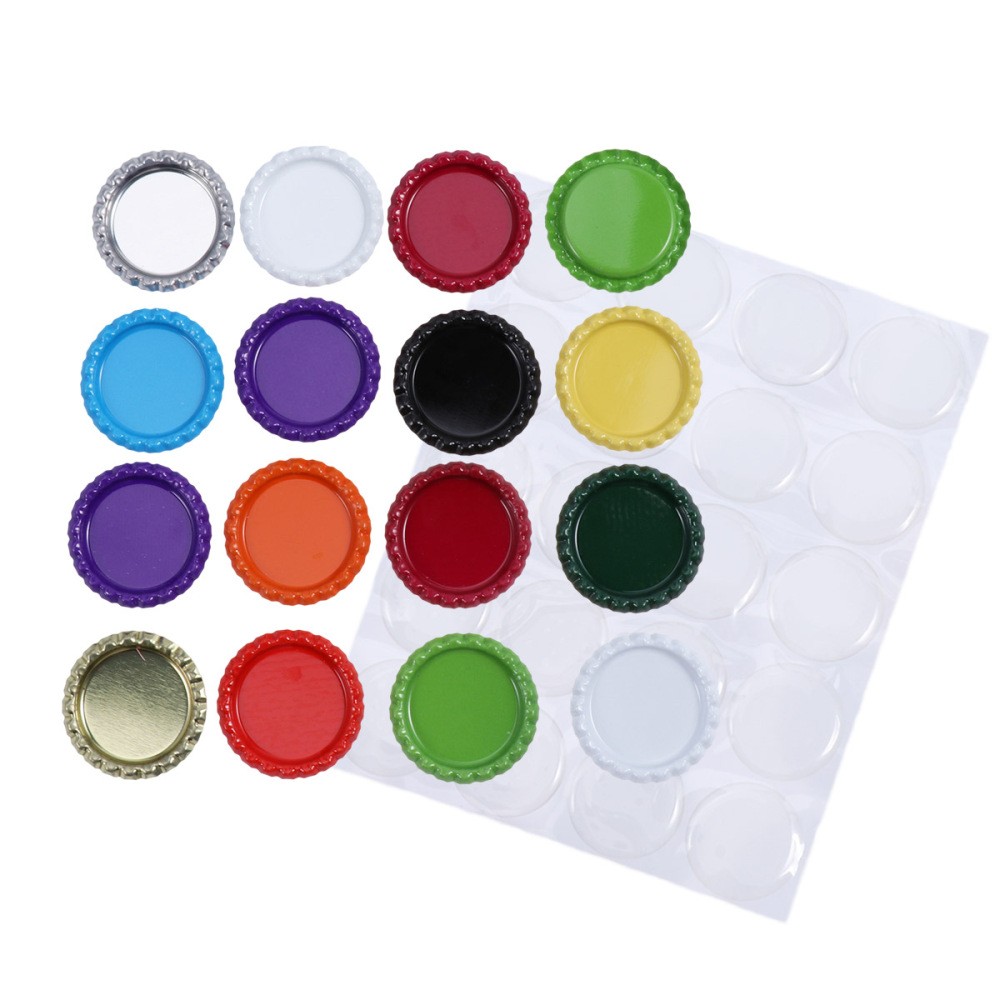 200 Flat Beer Bottle Cap Stickers for Epoxy Resin Craft Time Material DIY Projects