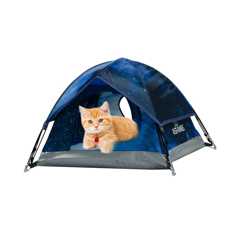 Outdoor Waterproof Pet Camping Tent, Cave Bed for Indoor Cats and Small Dogs,...