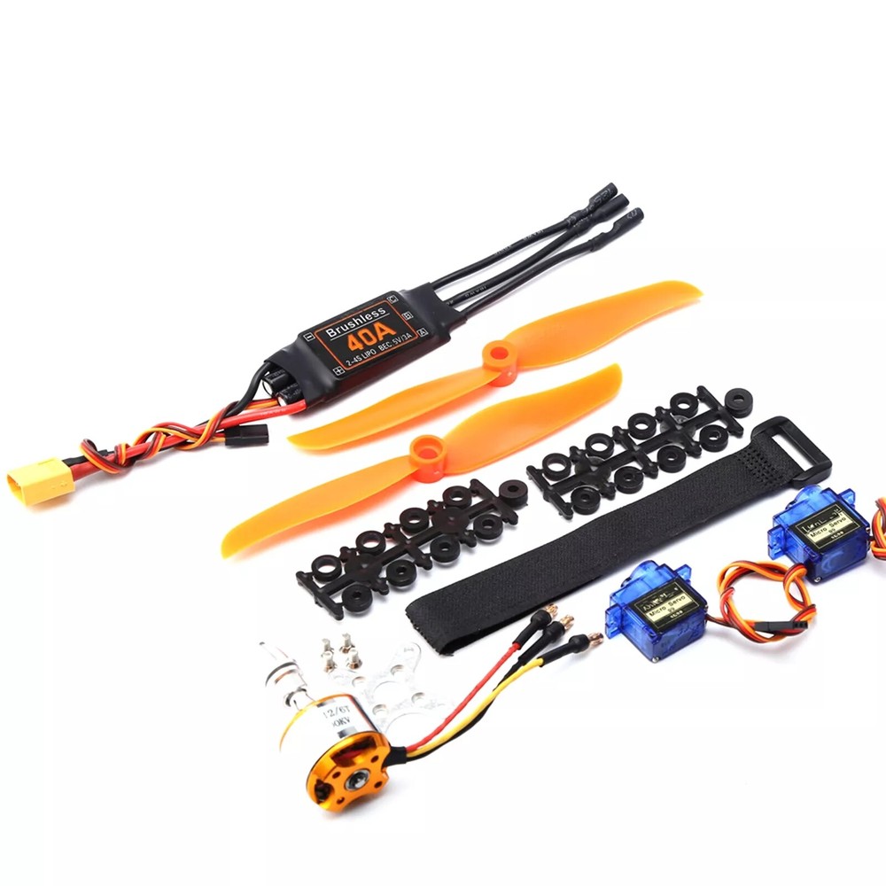 Brand New 2200KV RC Plane Brushless Motor Kit W/6035 Propeller&Servo&40A ESC