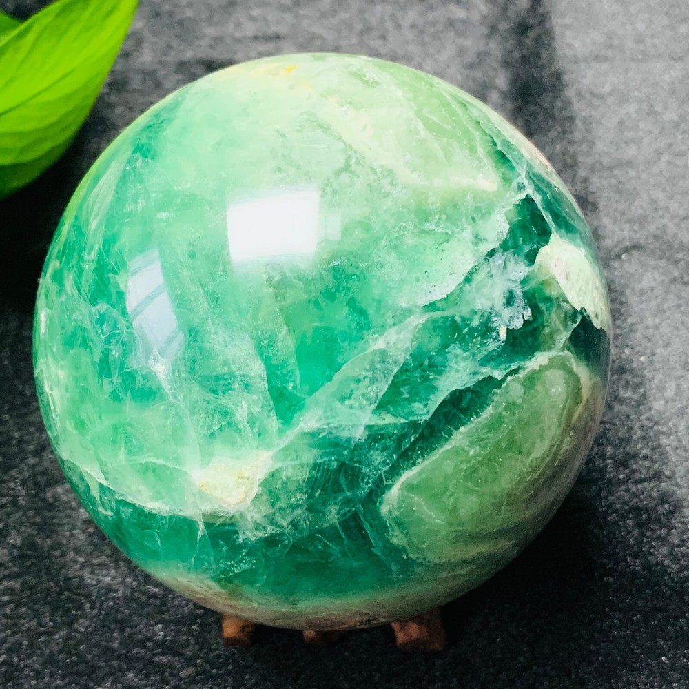 3.12LB Natural Fluorite Quartz Crystal Sphere for Healing and Energy