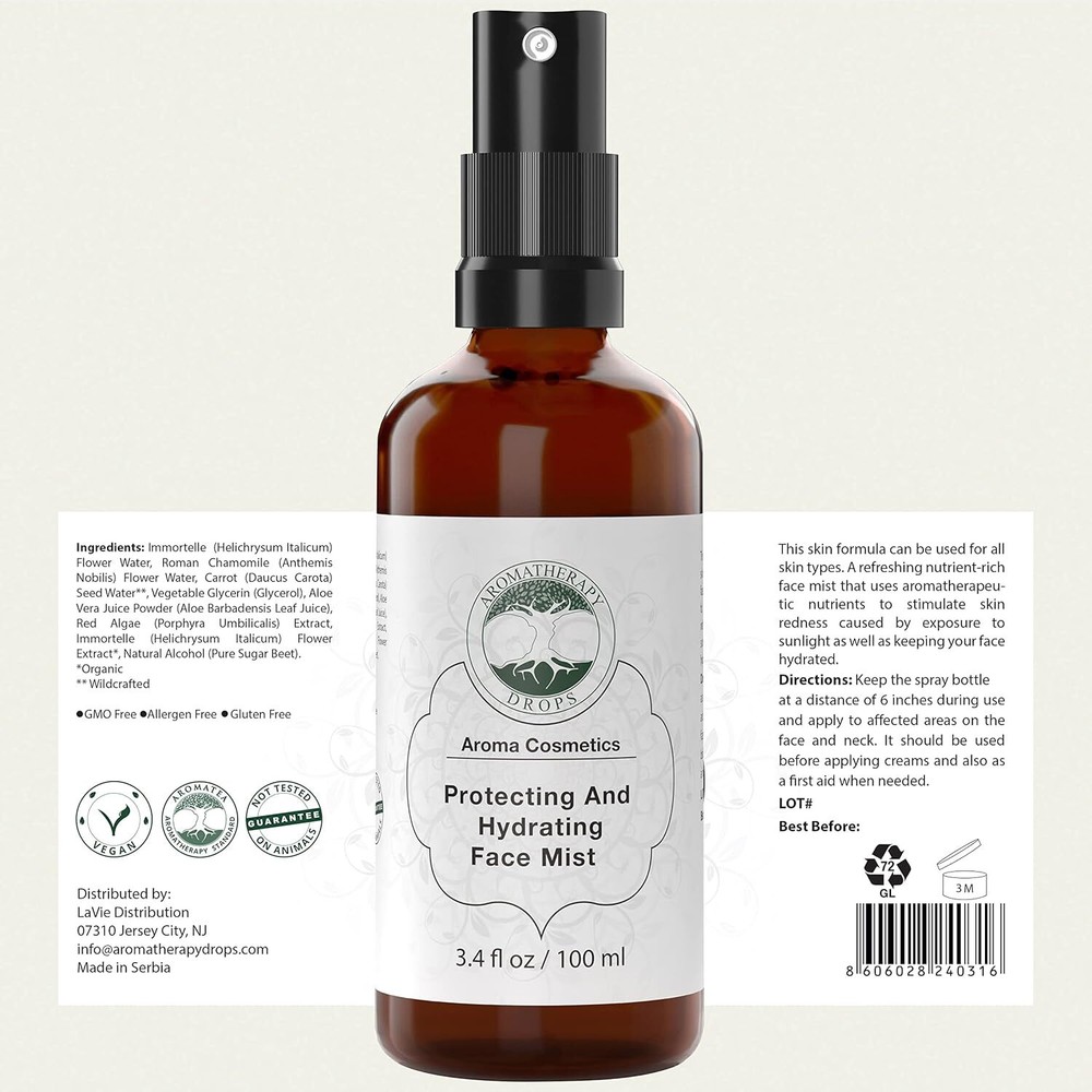 Aromatherapy Hydrating Face Mist with Protective Benefits 3.4 oz