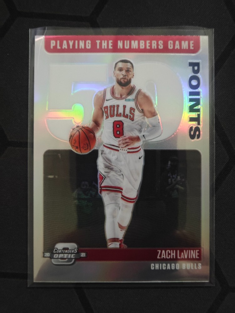 2020-21 Panini Contenders Optic Zach LaVine Silver Prizm Basketball Card