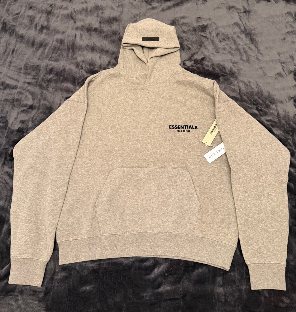 Authentic Essential Fear or God Dark Oat Hoodie Medium Brand New with Tag