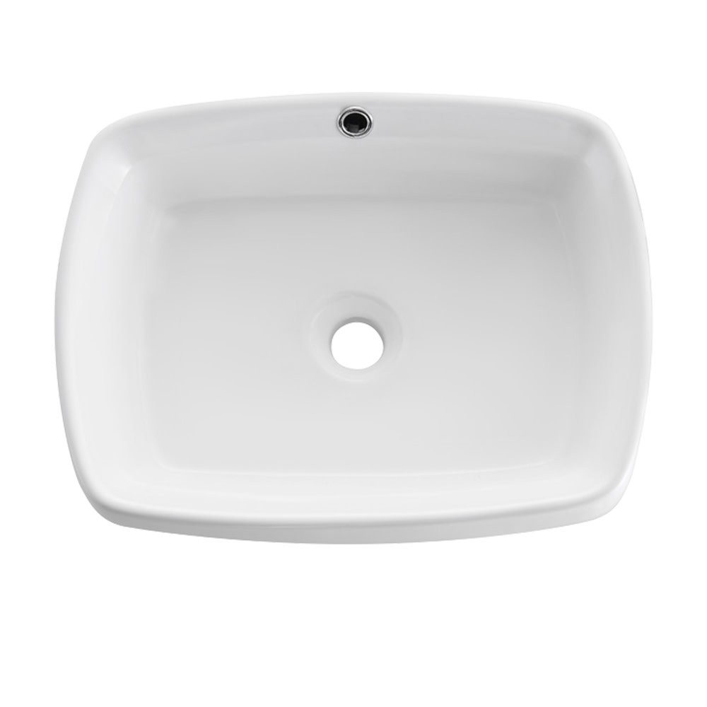 White 18in Ceramic Vessel Bathroom Sink with Overflow Fresca Bellezza FVS6119