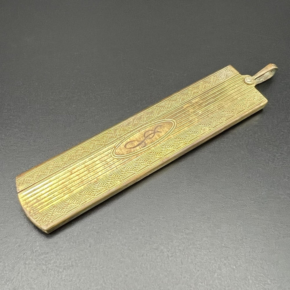 Antique Gold Filled Mustache Comb