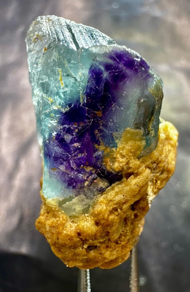 Stunning 55.05 ct Bi-Color Fluorite Crystal on Matrix – Rare Collectible Gemstone