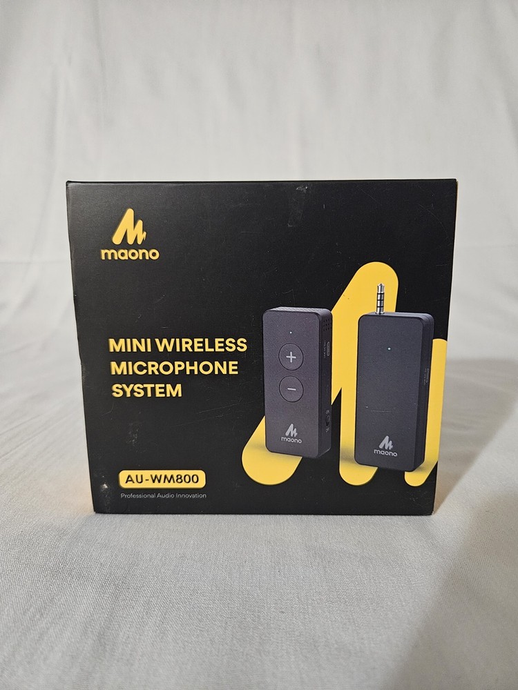 Maono Mini Wireless Mic System 2.4GHz with 4-Hour Battery Life