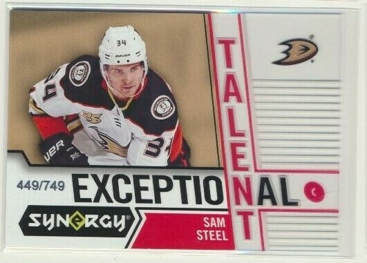 2018-19 Synergy Exceptional Talent ET-17 Sam Steel /749 Anaheim Ducks