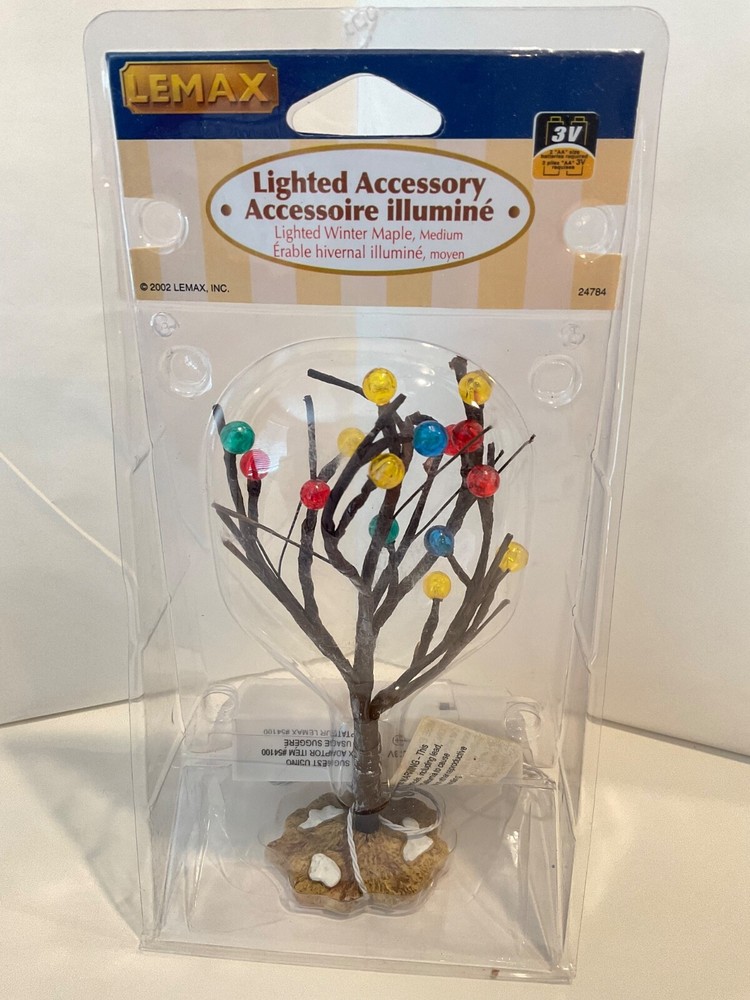 Lemax 2002 Christmas Village Lighted Winter Maple Tree Medium Accessory 24784