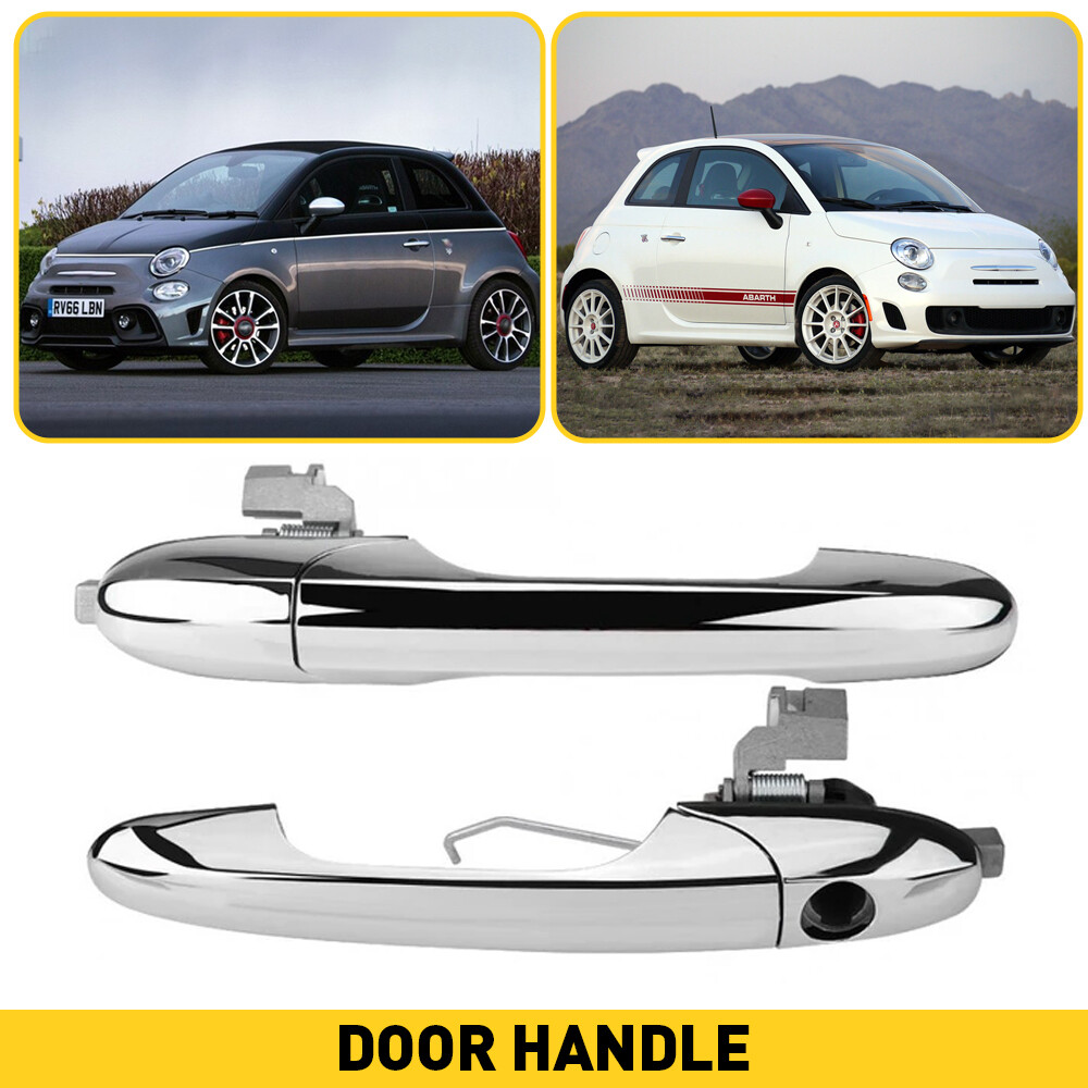 For Fiat 500 2012-19 Outside Exterior Front Door Handle Driver & Passenger Pair