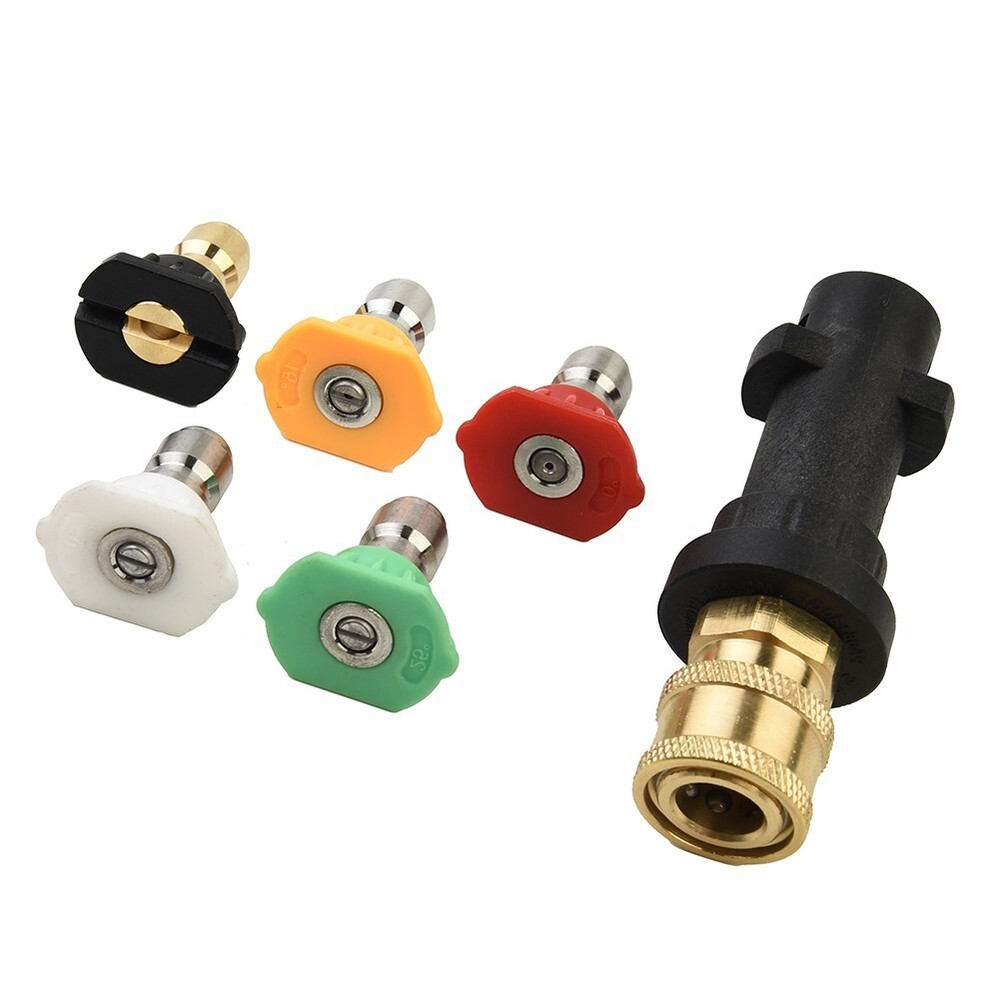 Pressure-Washer Spray Nozzles+ Adapter For K Series 1/4 Quick Connect