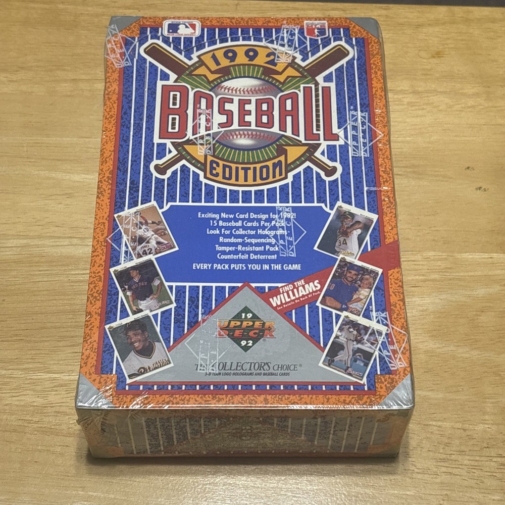 1992 Upper Deck Baseball Cards Factory Sealed Wax Box