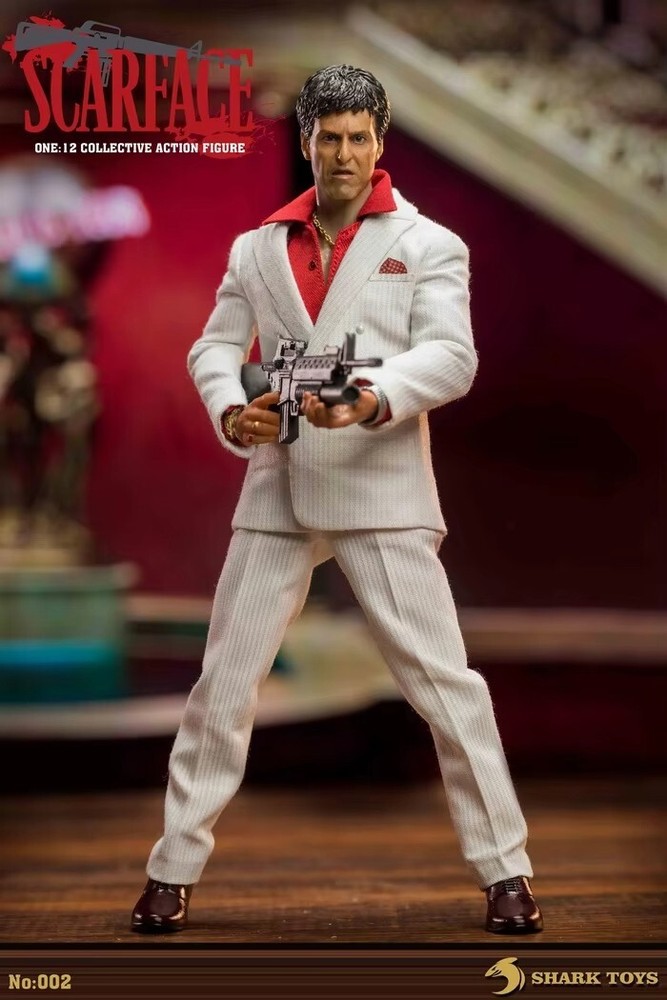 Shark Toys 002 1/12 Scarface Tony Montana Al Pacino Hot Blood Fighting Youth