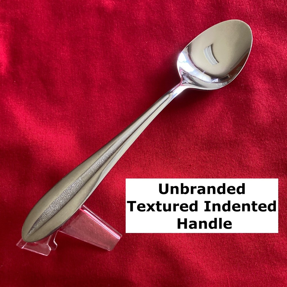 Textured Indented Handle 7 Inch Stainless Steel Soup Spoon
