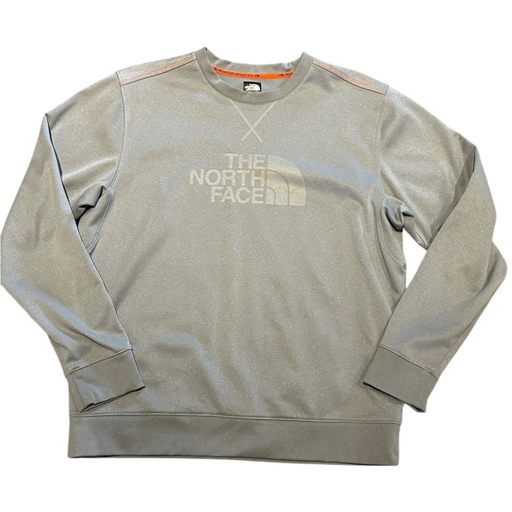 The North Face Men's Gray Embroidered Logo Sweatshirt Size Large