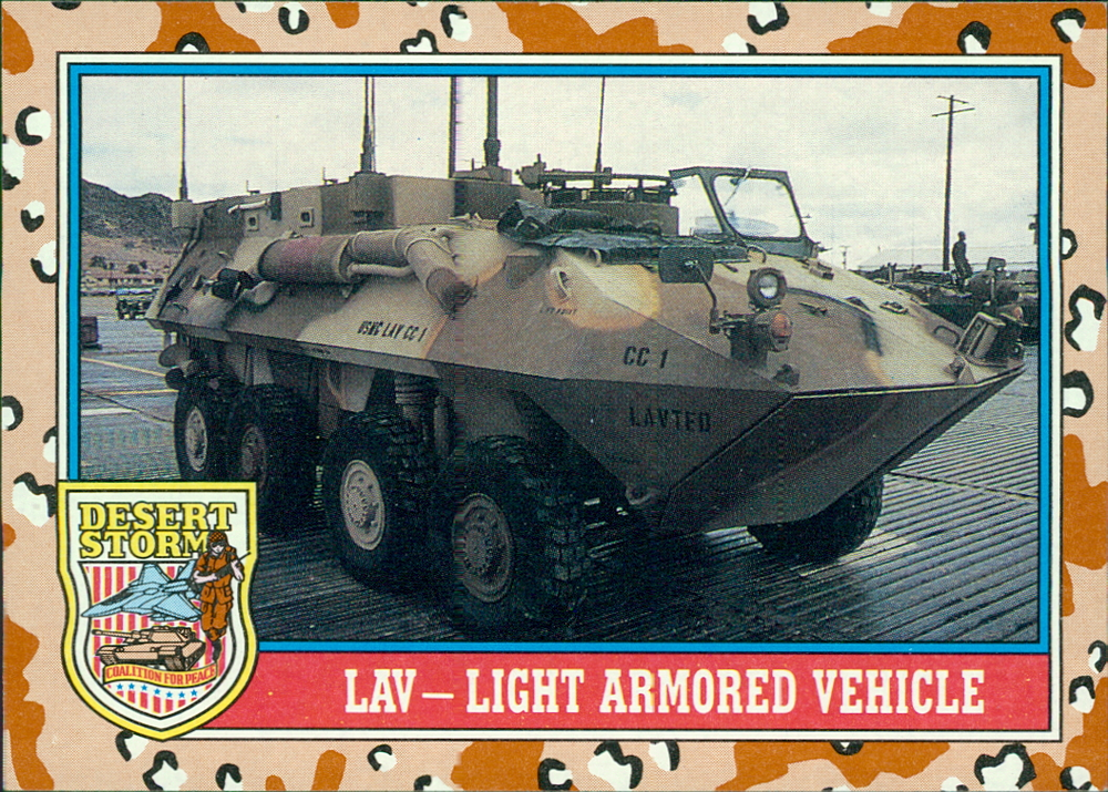 1991 Topps Desert Storm Trading Cards - #100 LAV Light Armored Vehicle