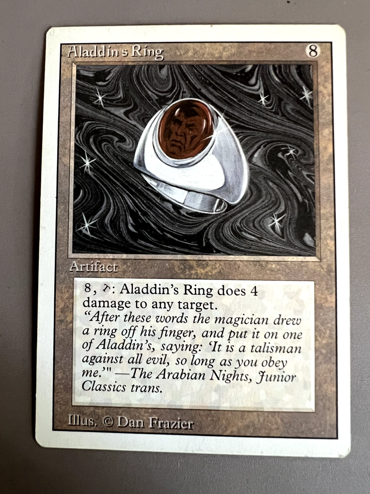 Rare Vintage 1994 Magic: The Gathering Aladdin's Ring Revised Edition - LP Cond.
