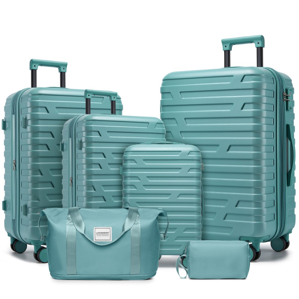 Luggage Sets 6 Piece Hardside Expandable Suitcases with Spinner Wheels