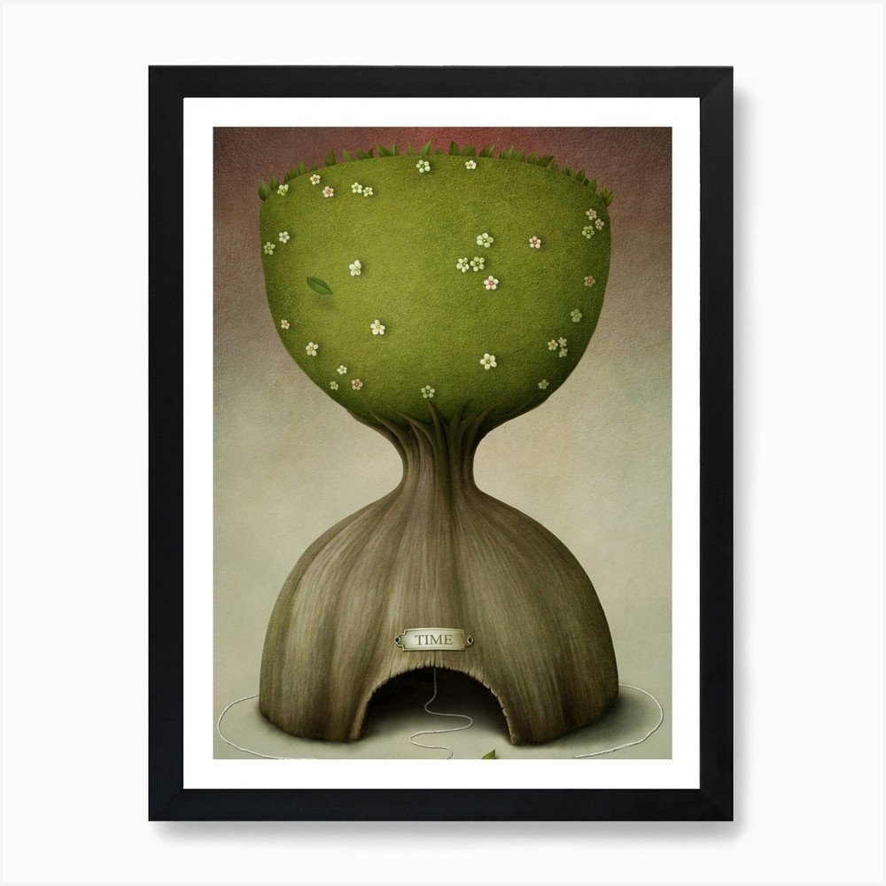 Framed Tree Time Art Print Canvas Wall Decor Poster Picture  