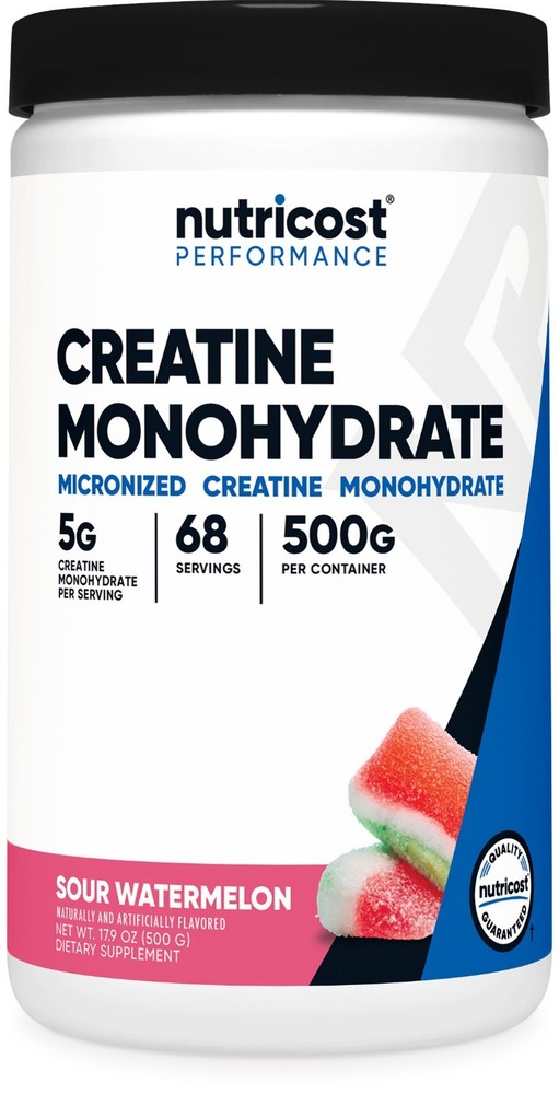 Nutricost Creatine Monohydrate Powder (Sour Watermelon, 500 Gram) - Micronized