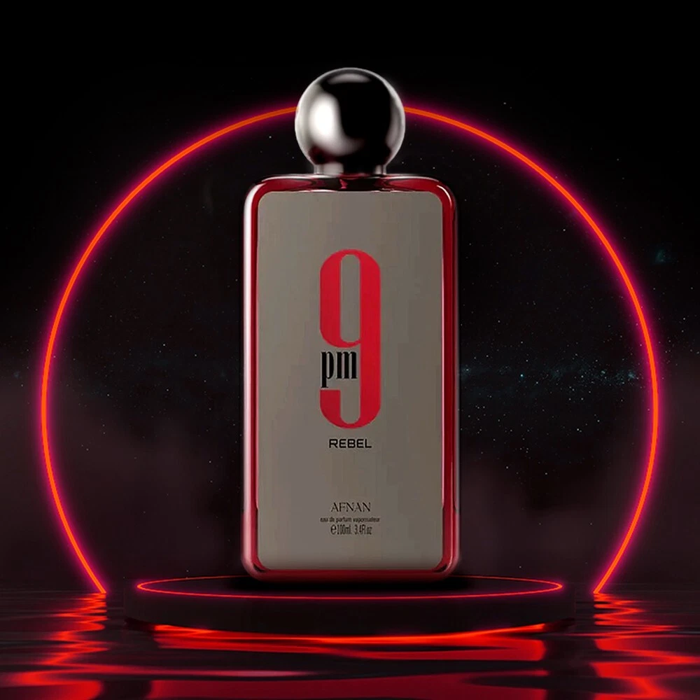 Afnan 9PM Rebel Eau de Parfum Spray for Unisex3.4ozMandarin, Pineapple,cedarwood