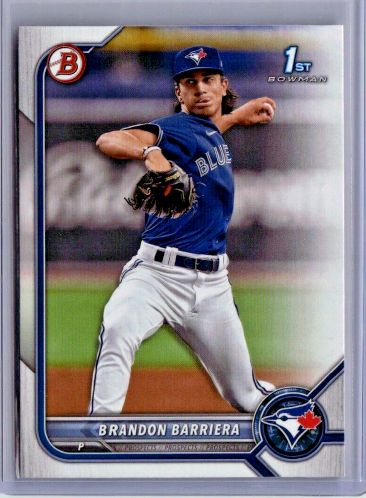 BRANDON BARRIERA ROOKIE 1ST BOWMAN BASEBALL RC #BD-21 2022 MLB TORONTO BLUE JAYS