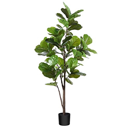 Artificial Fiddle Leaf Fig Tree 68-Inch Fake Ficus Lyrata Plant