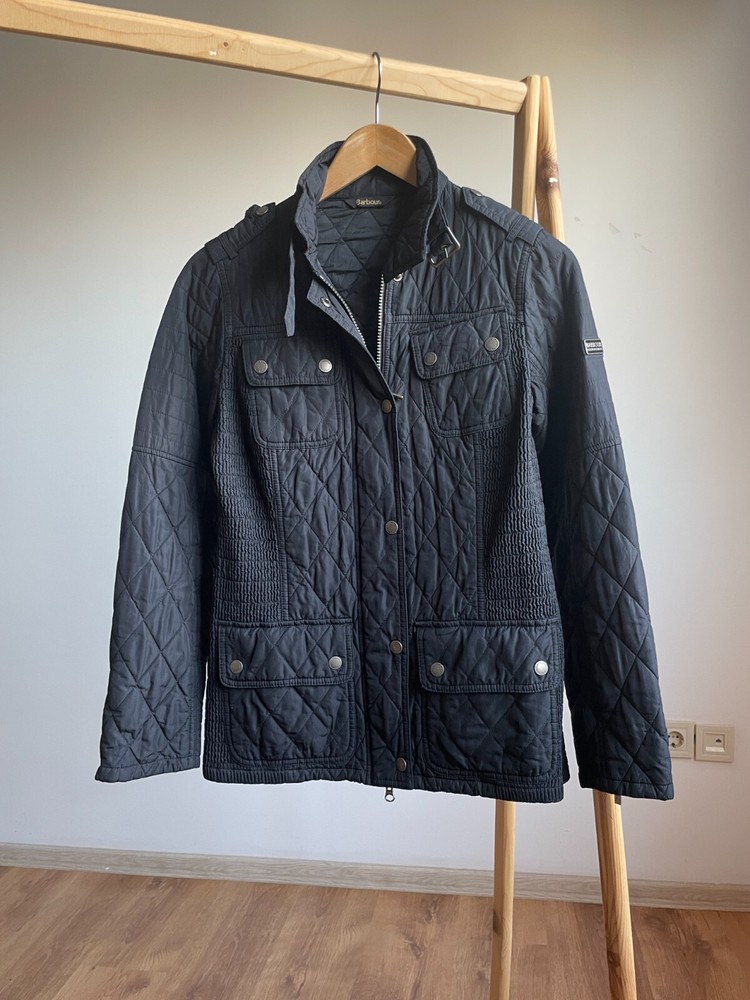 Barbour International Womens Fireblade Ribbed Quilted Jacket Size US 6/ UK 10