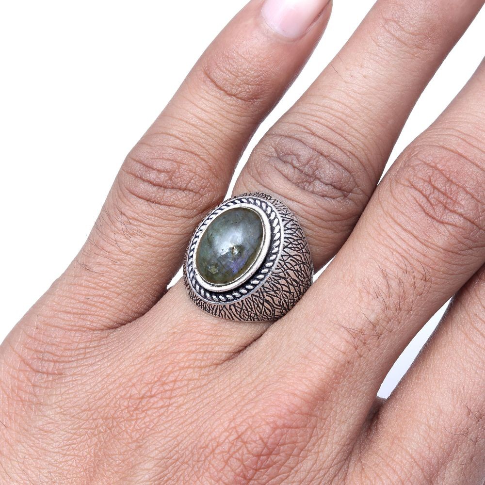 Labradorite gemstone handmade silver jewelry 7.5 inch