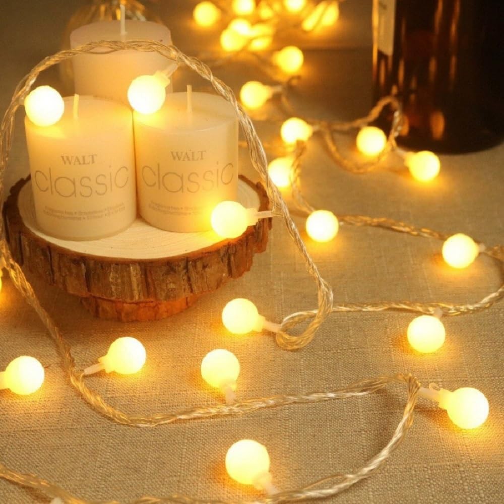 Globe USB String Lights 20ft 40 LED Powered Fairy Lights Warm White for Party