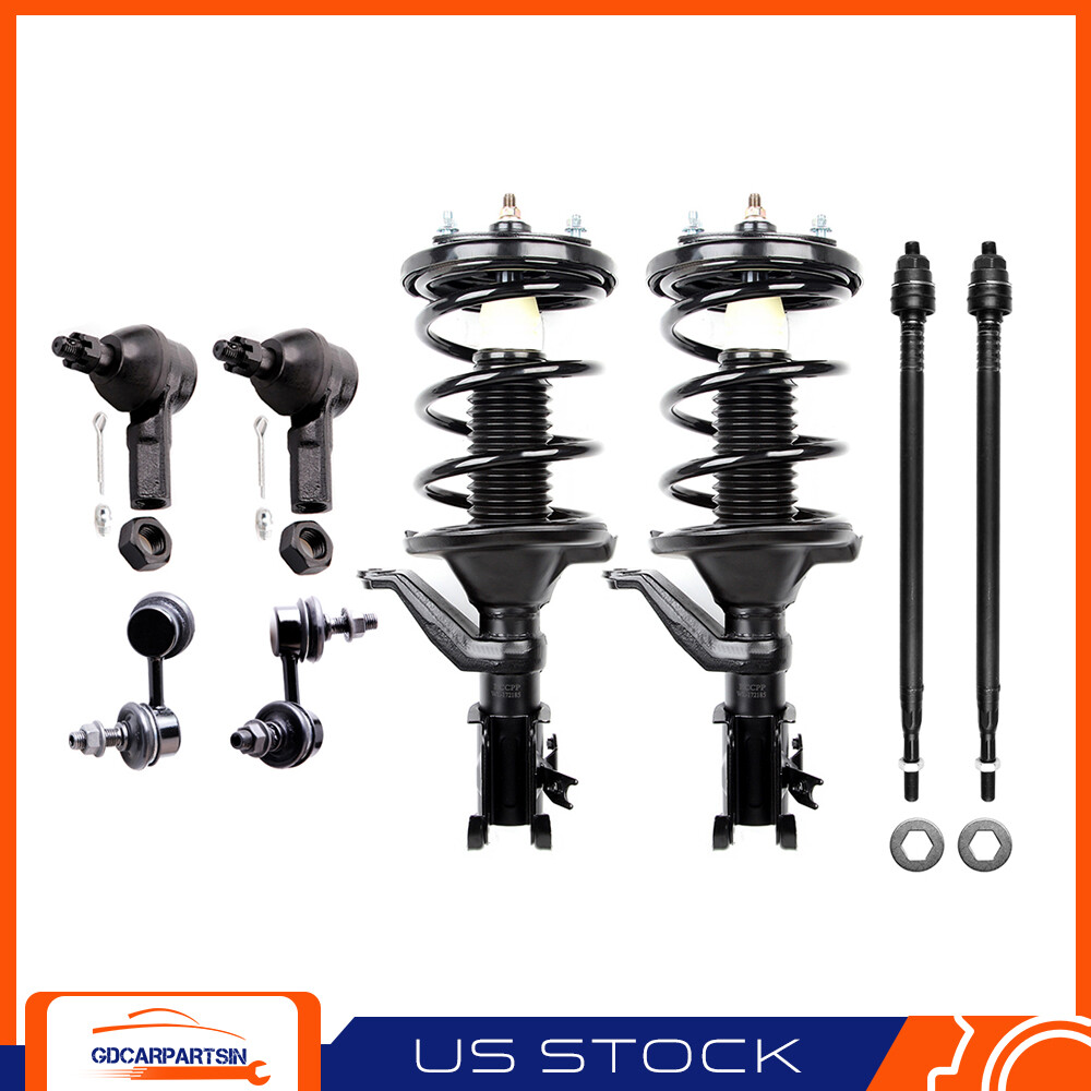 2003-2005 Honda Civic 1.7L Front Suspension Kit - Struts, Springs, Sway Bar, Tie Rods