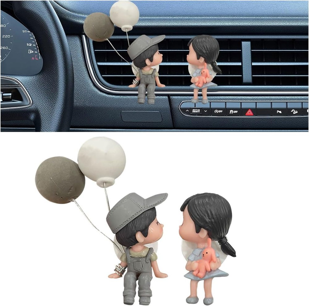 Cute Car Air Fresheners Vent Clip, Lovely Car Decor Perfume Diffusers, Couple Ca