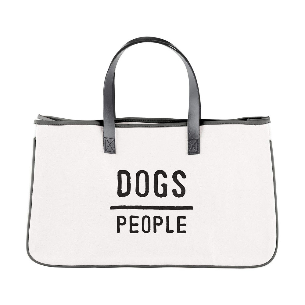 Face to Face Canvas Tote, Large, Dogs/People