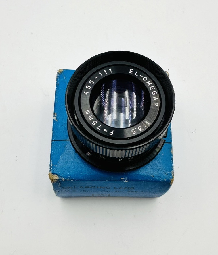 OMEGA El-Omegar 75mm Enlarging Lens f/3.5 Aperture in Mint Condition