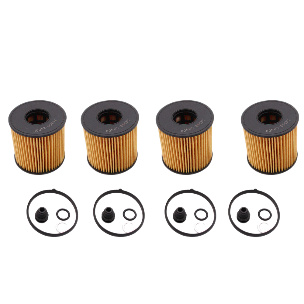 Set of 4 Oil Filter Pack For 2021 2022 Hyundai Elantra Sonata 2.0L #26350-2J000
