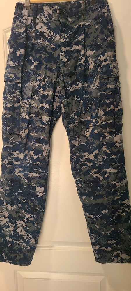 US Navy Digital Camo Combat Blue Cargo Pants Small Regular