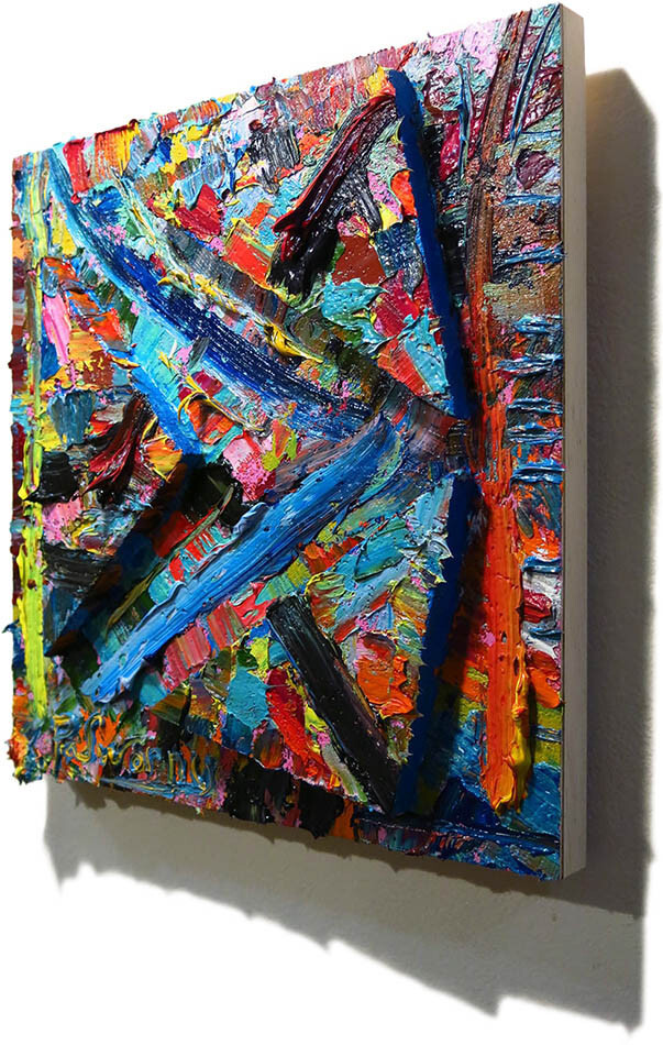 LANDSCAPE NATURE█ABSTRACT ORIGINAL OIL█PAINTING█VINTAGE PLANTS█ART SIGNED ART█AN