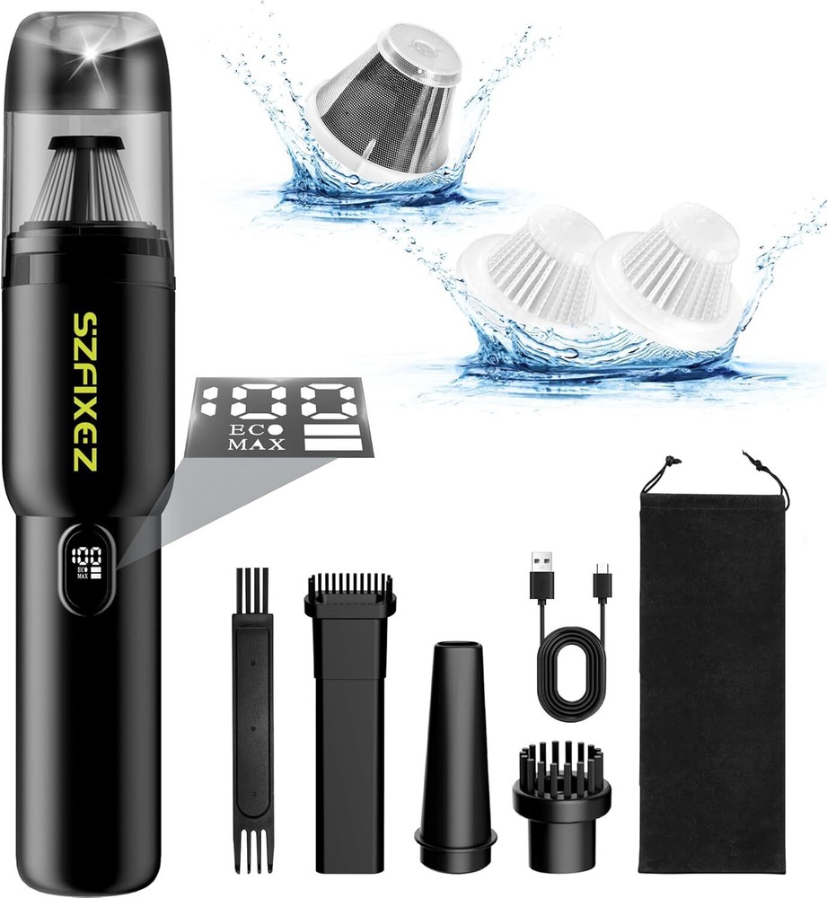 Cordless Portable Vacuum Handheld Car Vacuum Cleaner 20KPA Powerful Sucti...